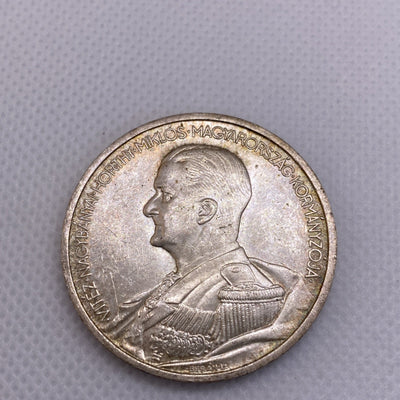 1939 Hungary 5 Pengo Silver Coin Uncirculated