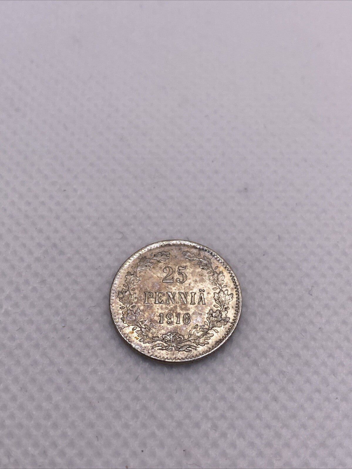 1916 S 25 Pennia Silver Finland Silver Coin Beautiful #736-10