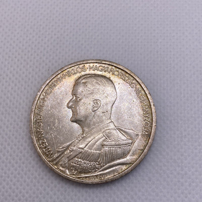 1939 Hungary 5 Pengo Silver Coin Uncirculated
