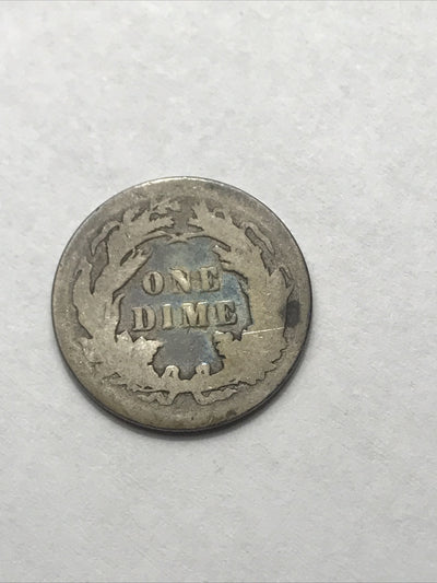 1890 Seated Liberty Dime Silver 90% Coin #HJ890