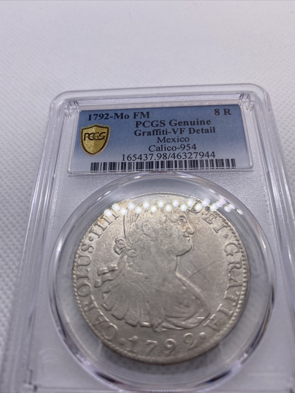 1792 Mo-FM 8 Reales PCGS VF Details Mexico Calico-954 Silver Mexican Coin #7944