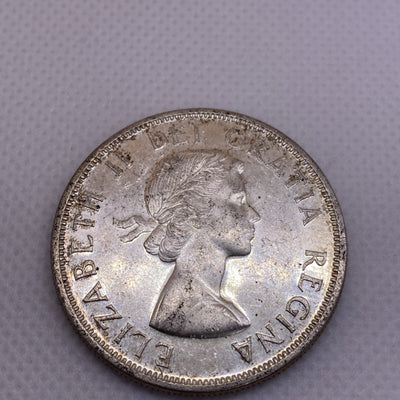 1958 CANADIAN SILVER DOLLAR CANADA SILVER COIN #3590-10