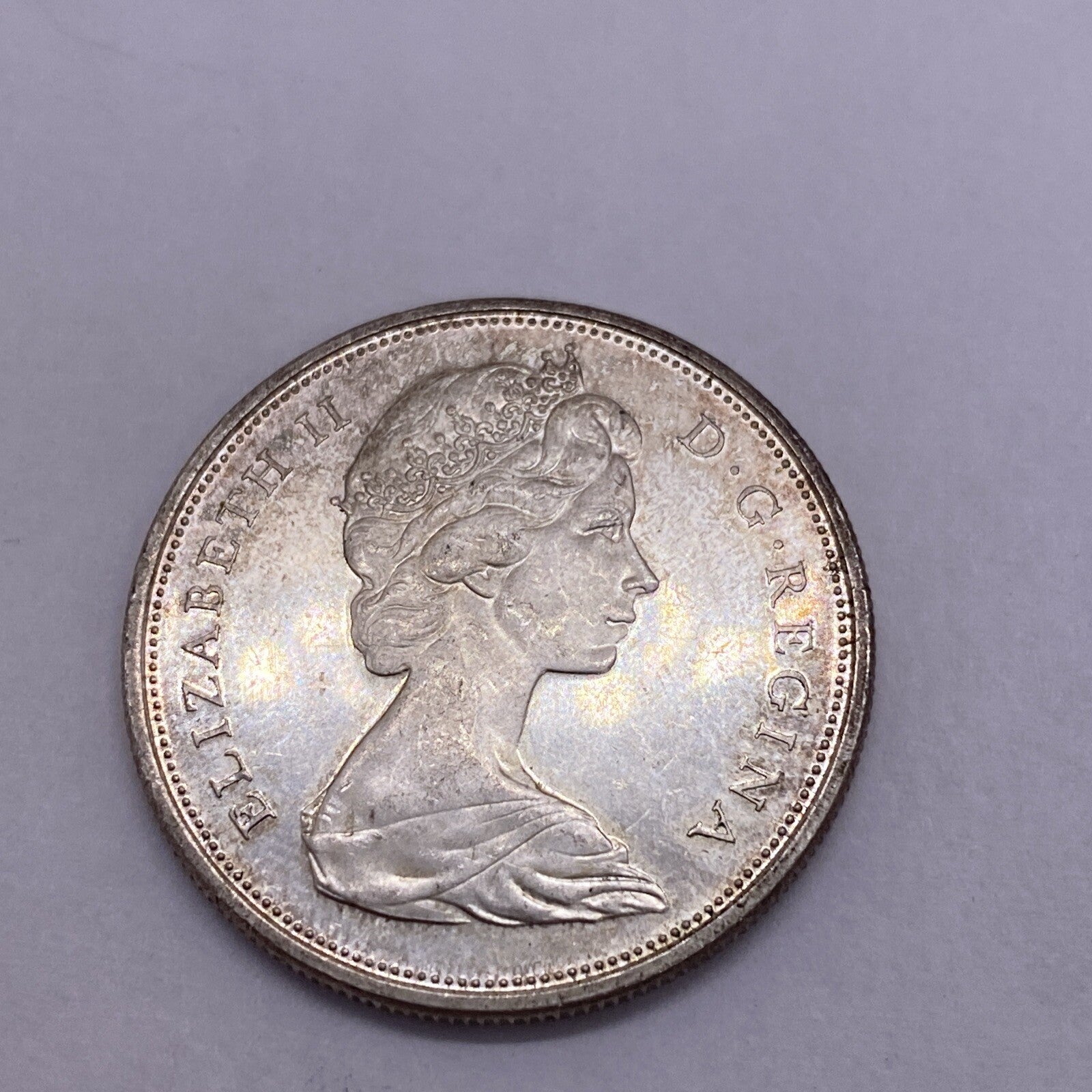 1966 Canada 50 Cents Proof Like Silver Coin Great Looking Silver Coin #917-10