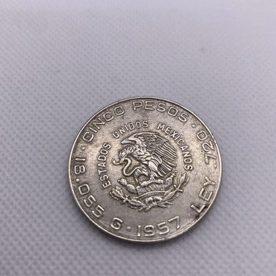 Mexico Estados Unidos Mexicanos 5 Pesos KM# 469 1957 Mo  Mexico Silver #8822