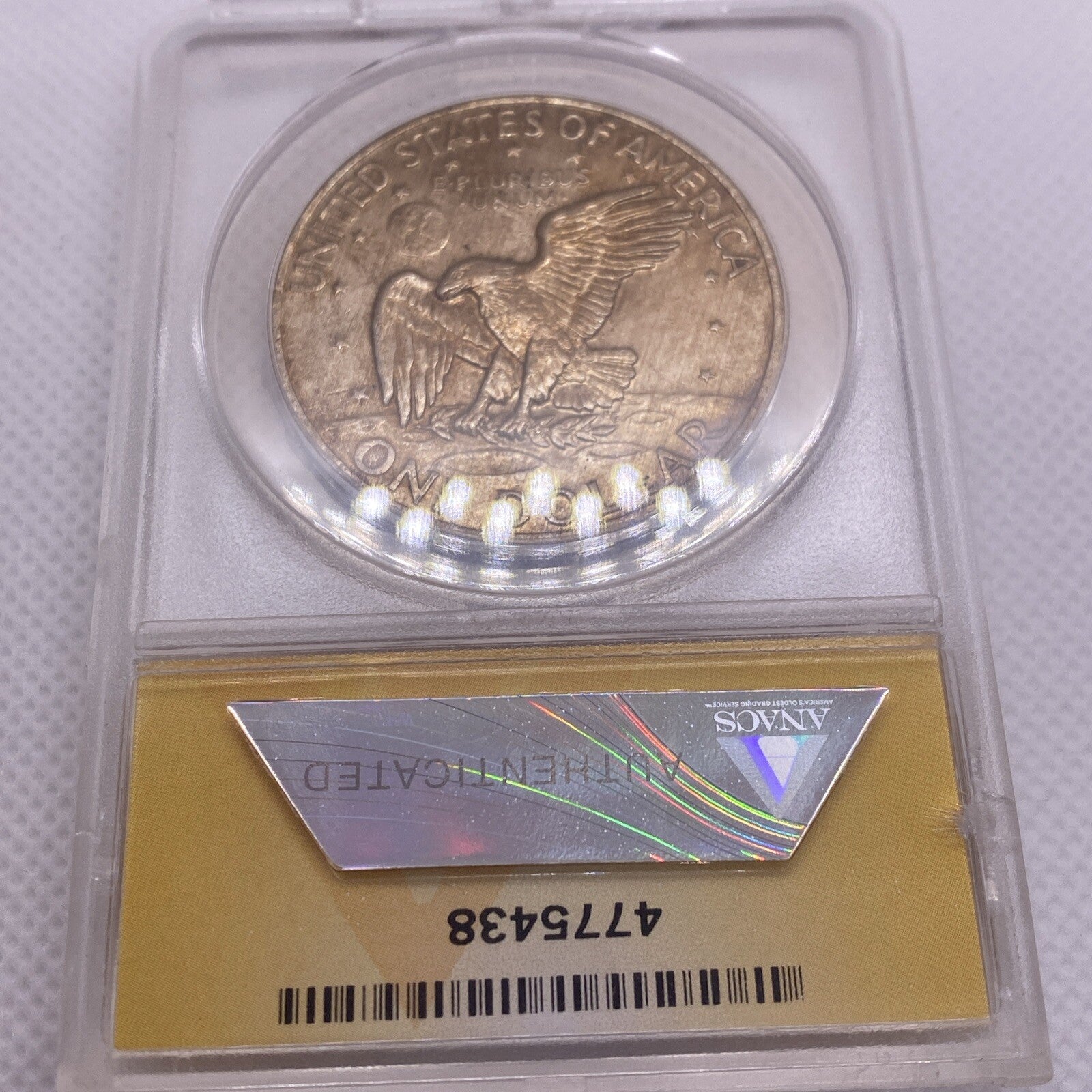 1972 Eisenhower IKE Dollar Type 2  ANACS AU58 Key-Date RARE #438