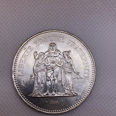 1976 France 50 Francs Silver Coin 50 Fr. Uncirculated Silver Coin #1287-10