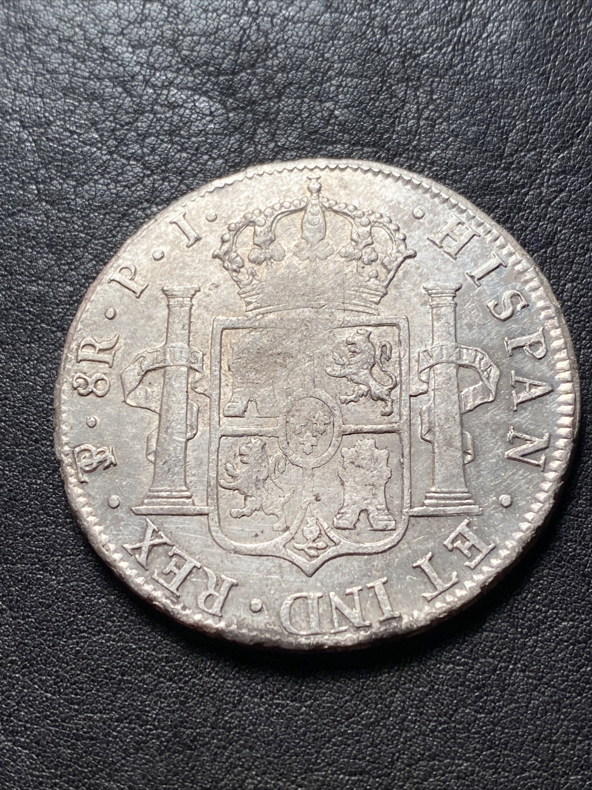 1818 PTS PJ Bolivia KM #84 8 Reals Silver Great Looking Coin Eight Reals #83229