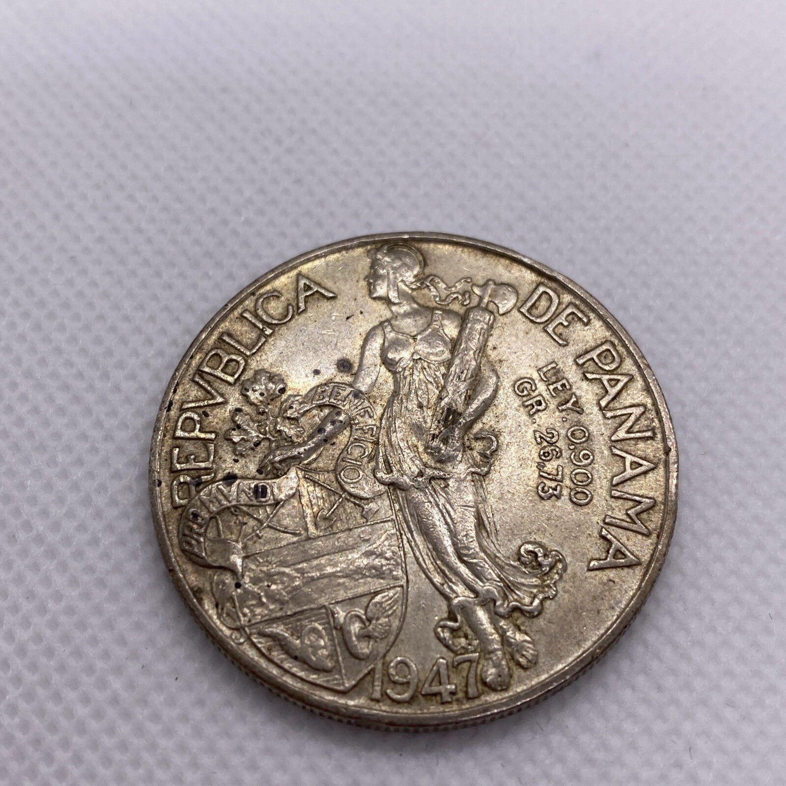 1947 Panama Silver Balboa Silver Coin Beautiful #9532
