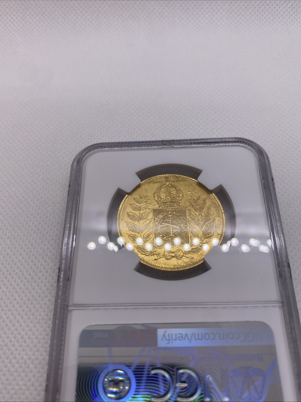 1851 Brazil 20000 Reis Large Bust NGC AU Det. Rio de Janeiro RARE