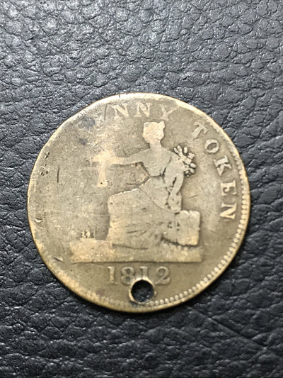 1812 Lower Canada Tiffin Halfpenny Token Breton 960 #1812-HLF-TKN-1