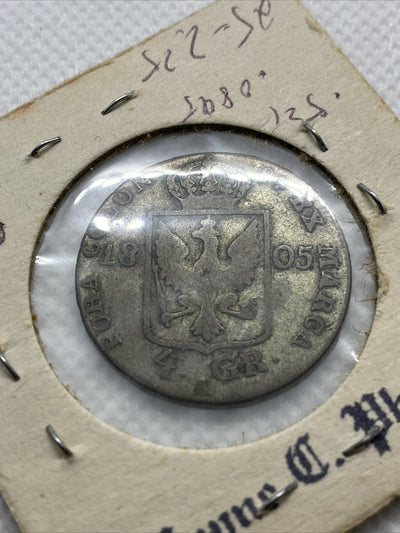 1805 4 Groschen Germany King Wilhelm III German State Prussia Silver Coin