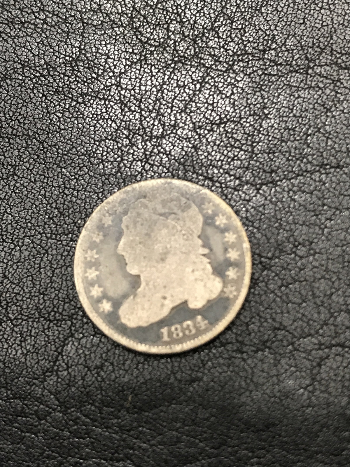1834 Capped Bust Dime Silver 10c Coin JR-7 R-2 Small 4 Silver Coin #00733