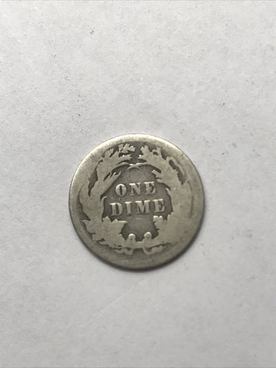 1891 Seated Liberty Dime Silver 90% Coin #BL91