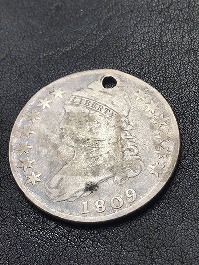 1809 Capped Bust Half Dollar 50C Silver Coin O-115A R-2 Very Rare Variety #PR103