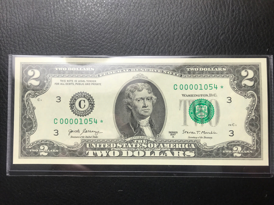 $2 Rare Uncirculated Low FOUR (4) Digits  ⭐️ STAR NOTE ⭐ 1054* 
