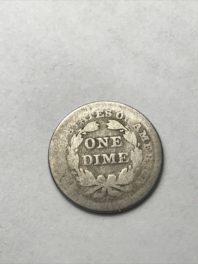 1854 Seated Liberty Dime Silver 90% Coin #BB854 Arrows