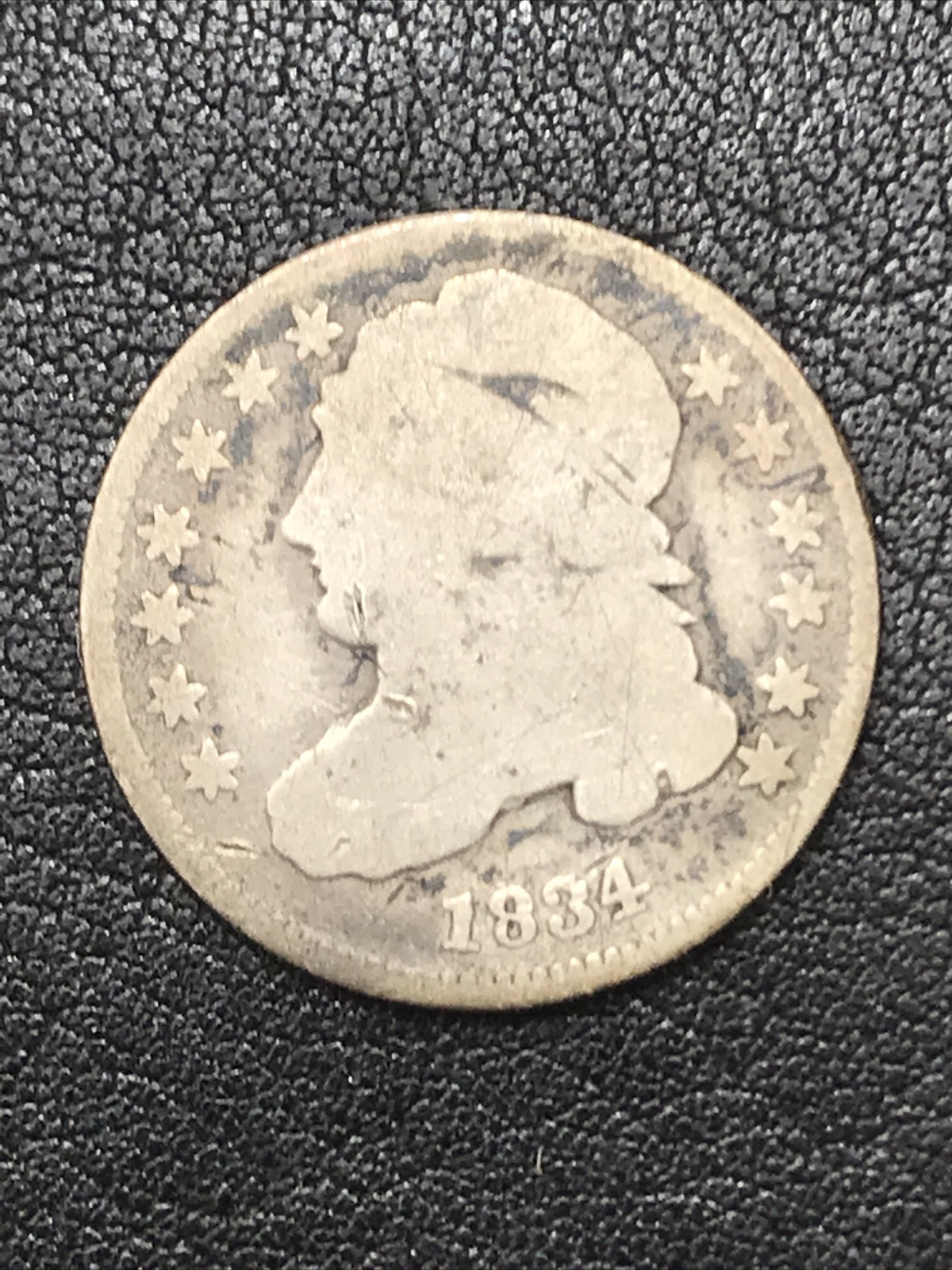 1834 Capped Bust Dime Silver 10c Coin JR-1 R-1 #12496