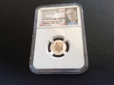 2015-P MARCH OF DIMES Roosevelt Dime Reverse Proof  From the 3-Coin Set NGC PF69