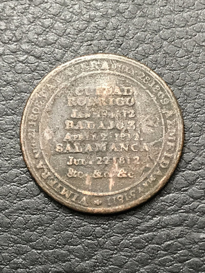 1812 Halfpenny Half Penny Token Wellington Canada #1812-XTEG