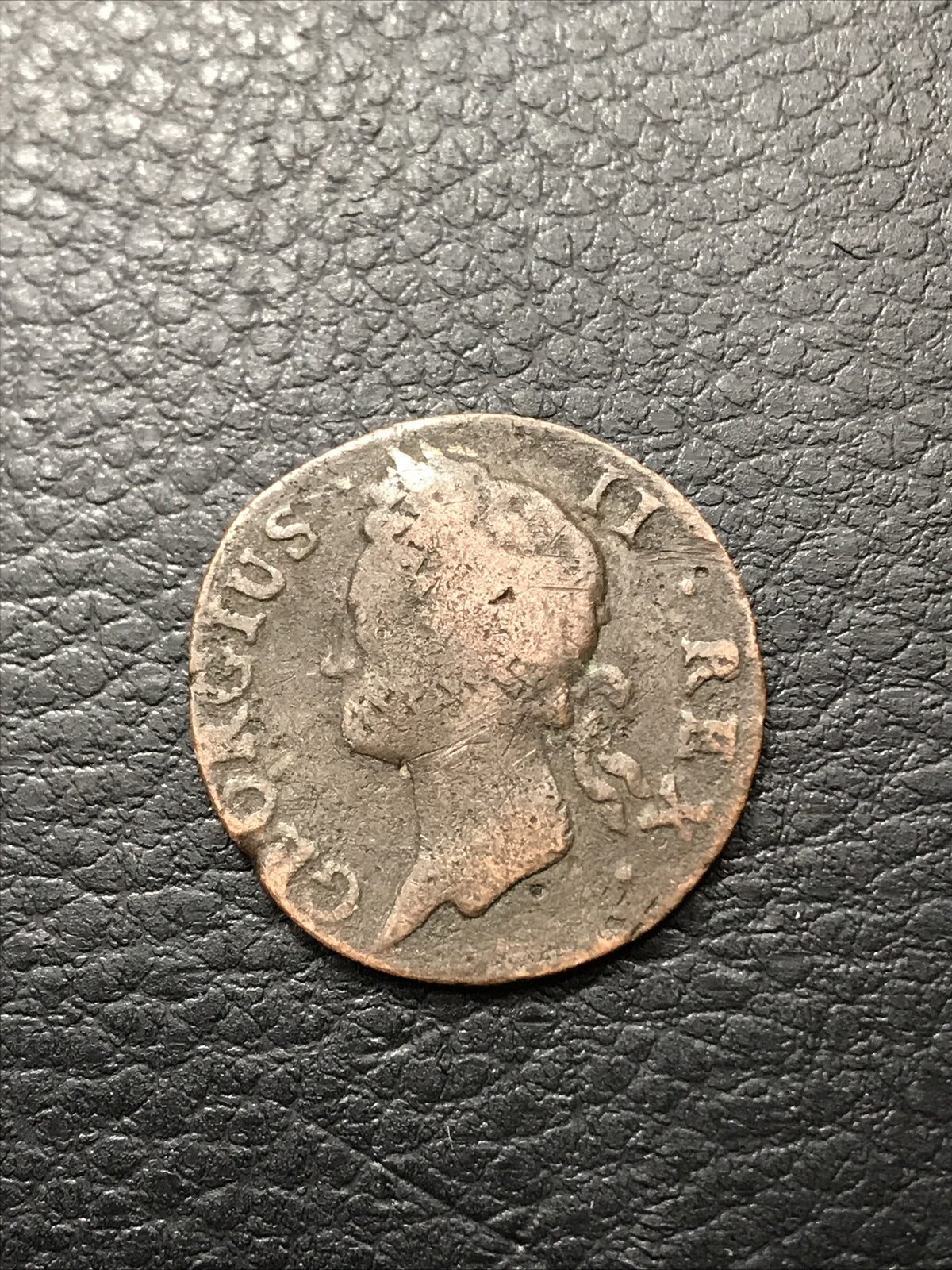 1742 COPPER 1/2 PENNY HIBERNIA GEORGE II BEAUTIFUL RARE COIN FARTHING - #1742-RR