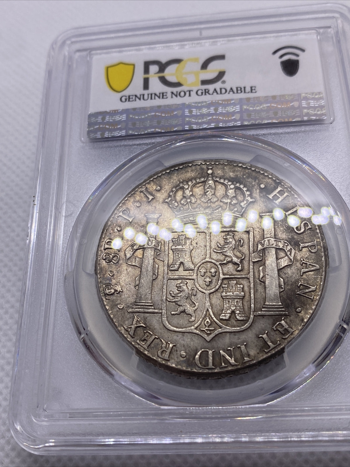 1818 PTS PJ Bolivia Silver 8R 8 Reales AU Details PCGS Silver Potosi #7958