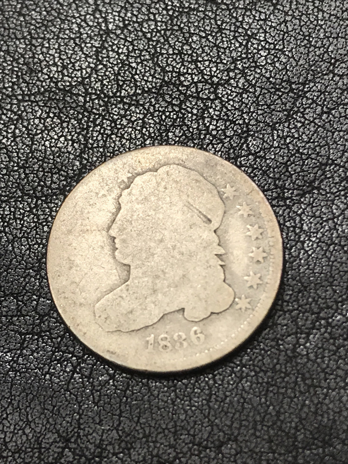 1836 Capped Bust Dime Silver Coin JR-1 R-3 Fancy 8 RARE #27890