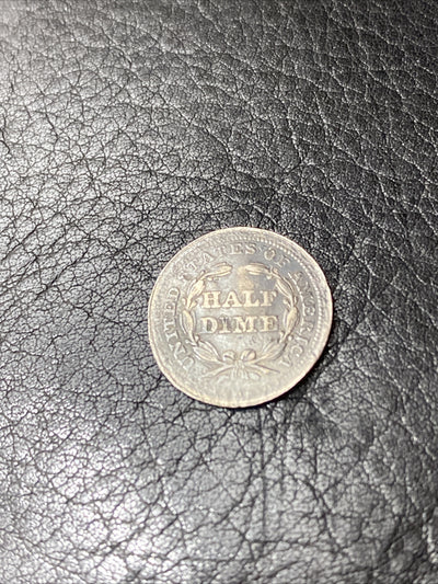 1857 P Seated Liberty Half Dime Great Coin Silver H10C