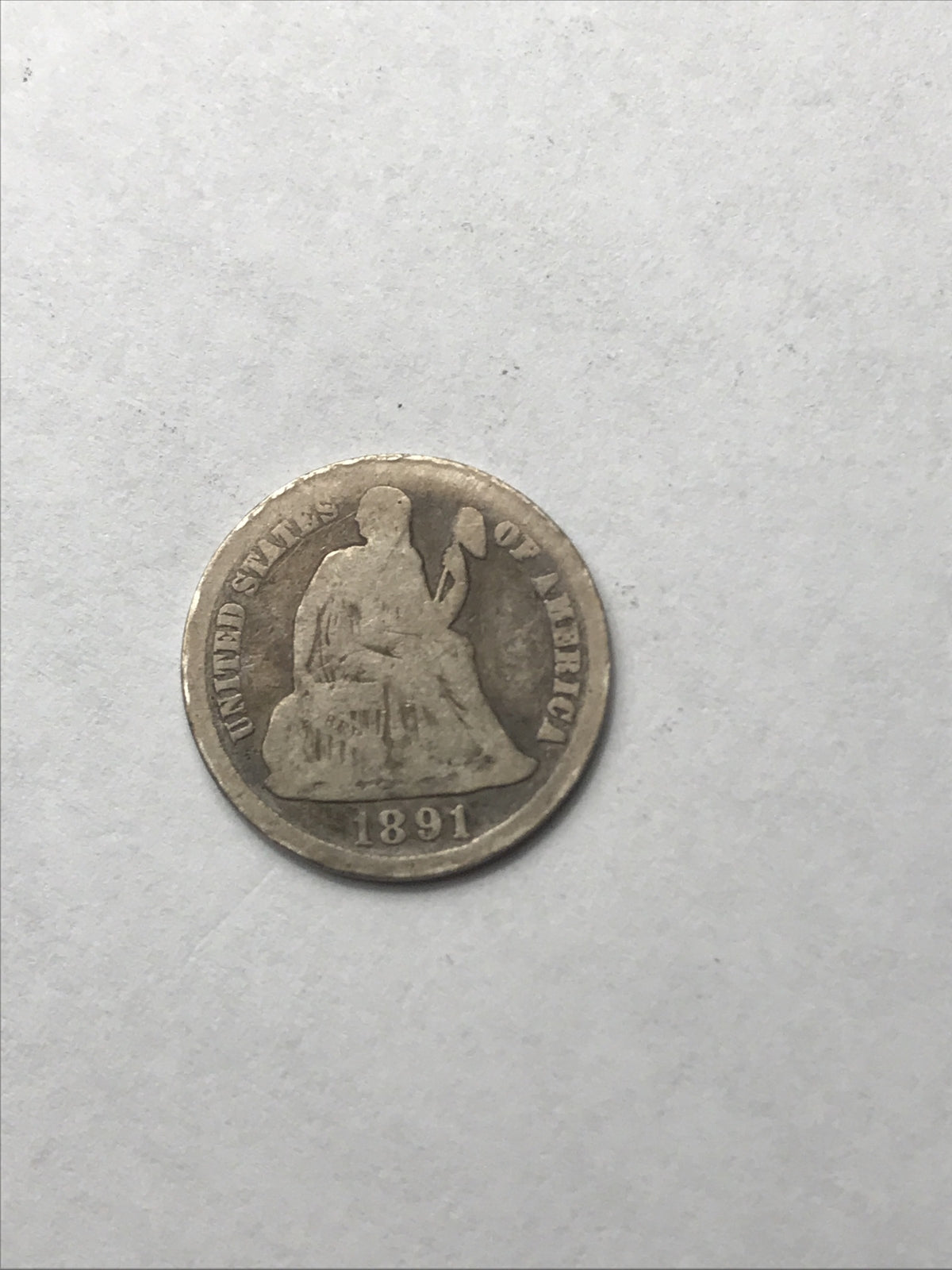 1891 S Seated Liberty Dime 10c 90% Silver Great Coin #YY91S