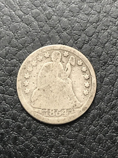 1854 O Seated Liberty Dime New Orleans Mint Rare