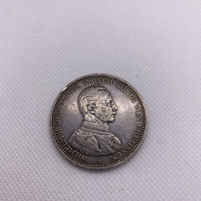 1913-A German States Prussia 5 Mark Silver Coin #48839