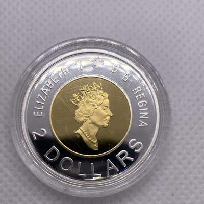 2000 Canada Rare Silver Proof Knowledge $2 Canadian Coin