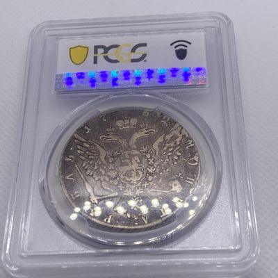 1762 SPB HK Rouble Silver Russian Coin Ruble PCGS GRADED VF30 RARE