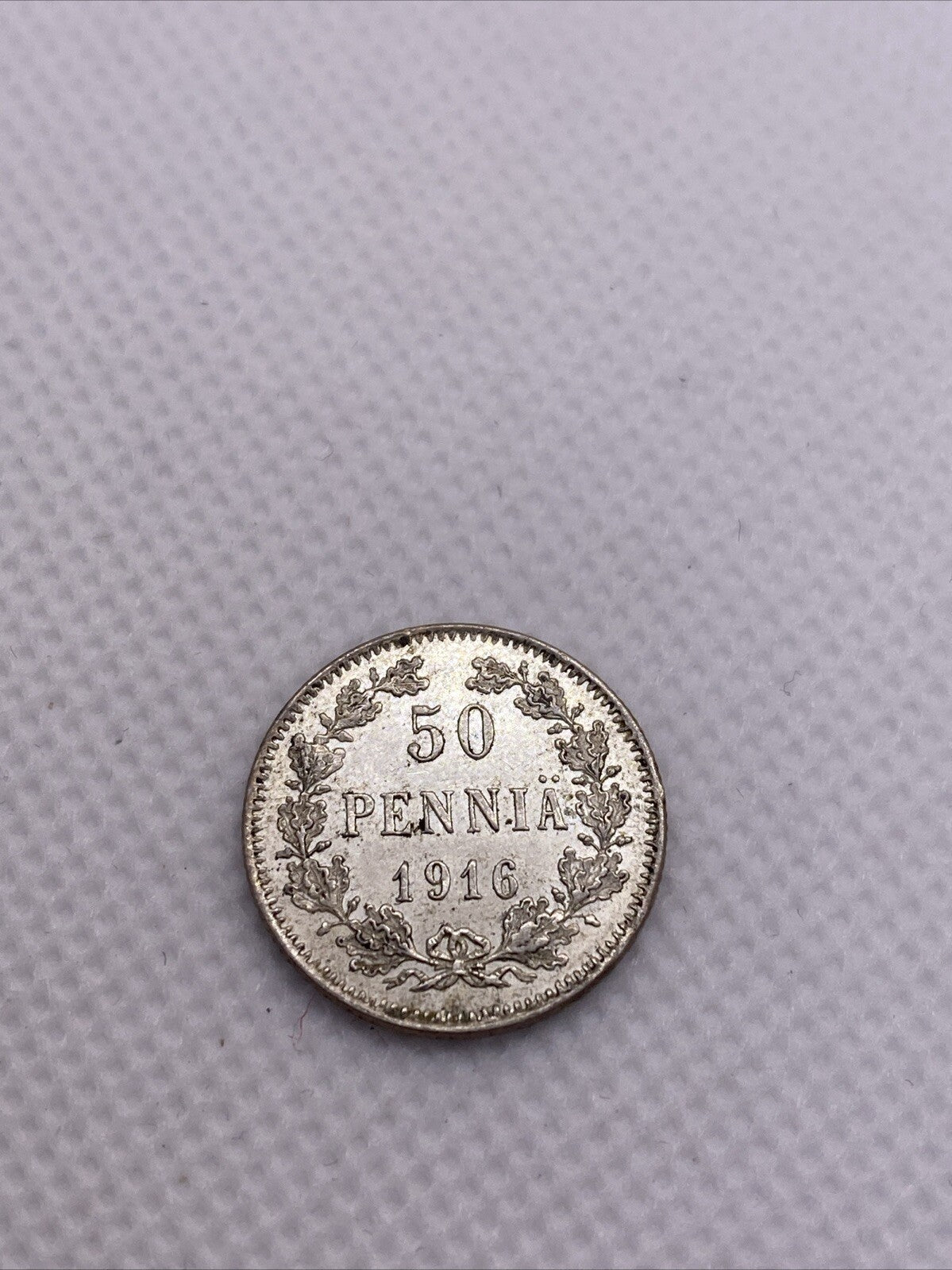 1916-S Finland 50 Pennia Silver #402-10