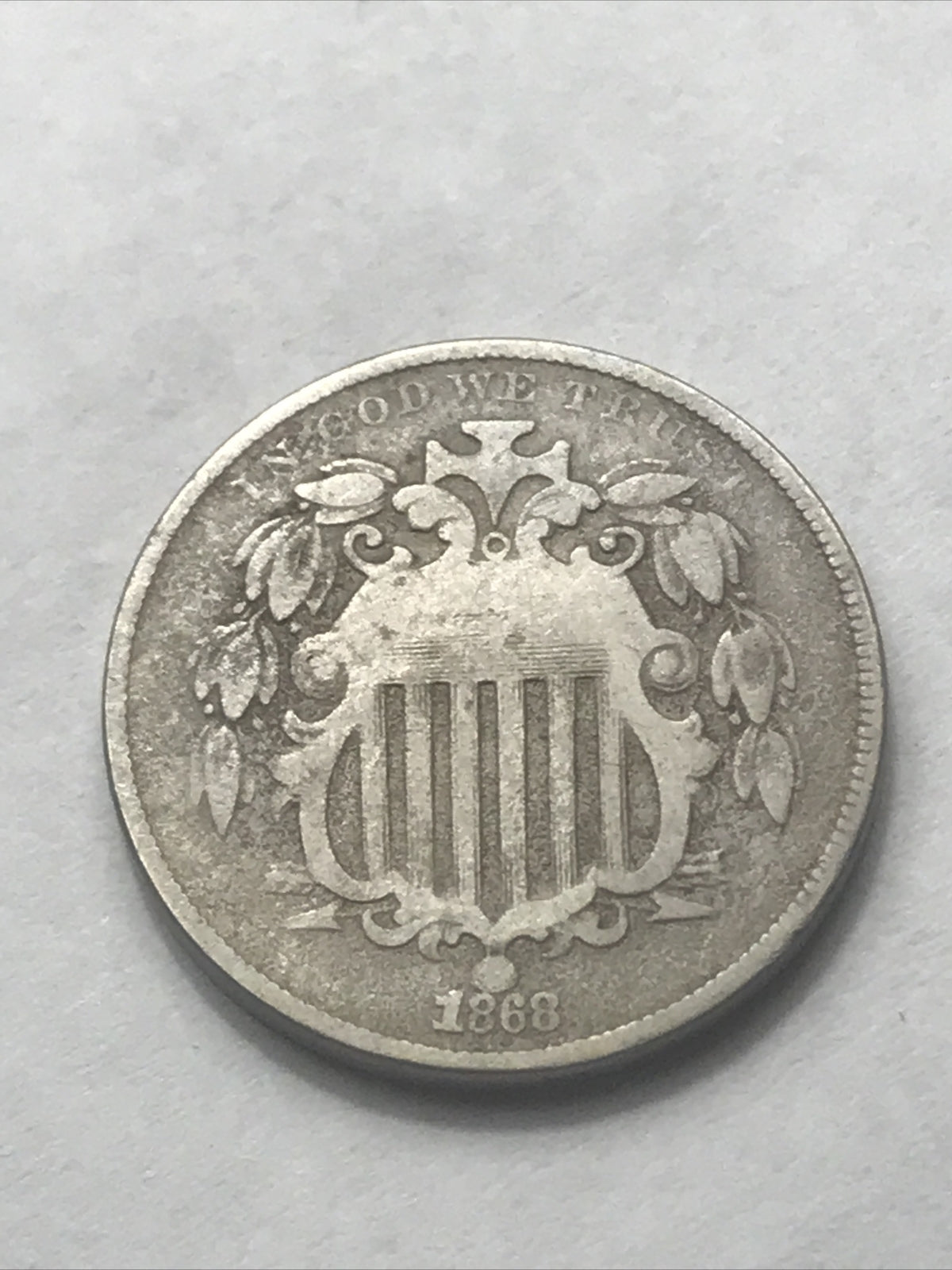 1868 Shield Nickel Beautiful 5c Five Cents Coin
