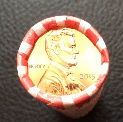 2015 P UNION SHIELD GEM BU LINCOLN CENT PENNY ROLL PHILADELPHIA