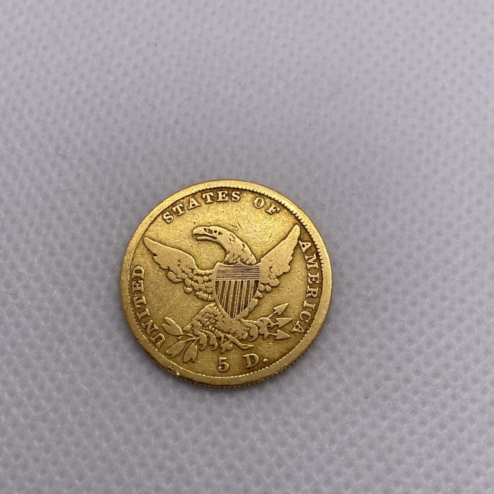 1836 $5 Five Dollars Gold Liberty Half Eagle Coin Beautiful US Gold Coin #8727
