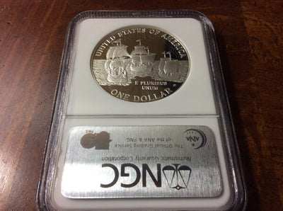 2007 JAMESTOWN PROOF COMMEM. SILVER PF 69 DOLLAR NGC PF69 ULTRA CAMEO