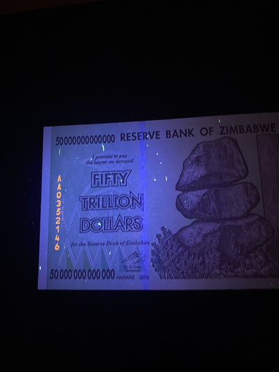 2008 50 TRILLION Zimbabwe DOLLARS BANKNOTE New UNC 100 TRILLION SERIES