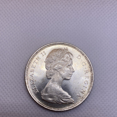 1965 Canada Silver Dollar Uncirculated Beautiful Silver Coin #2698-10