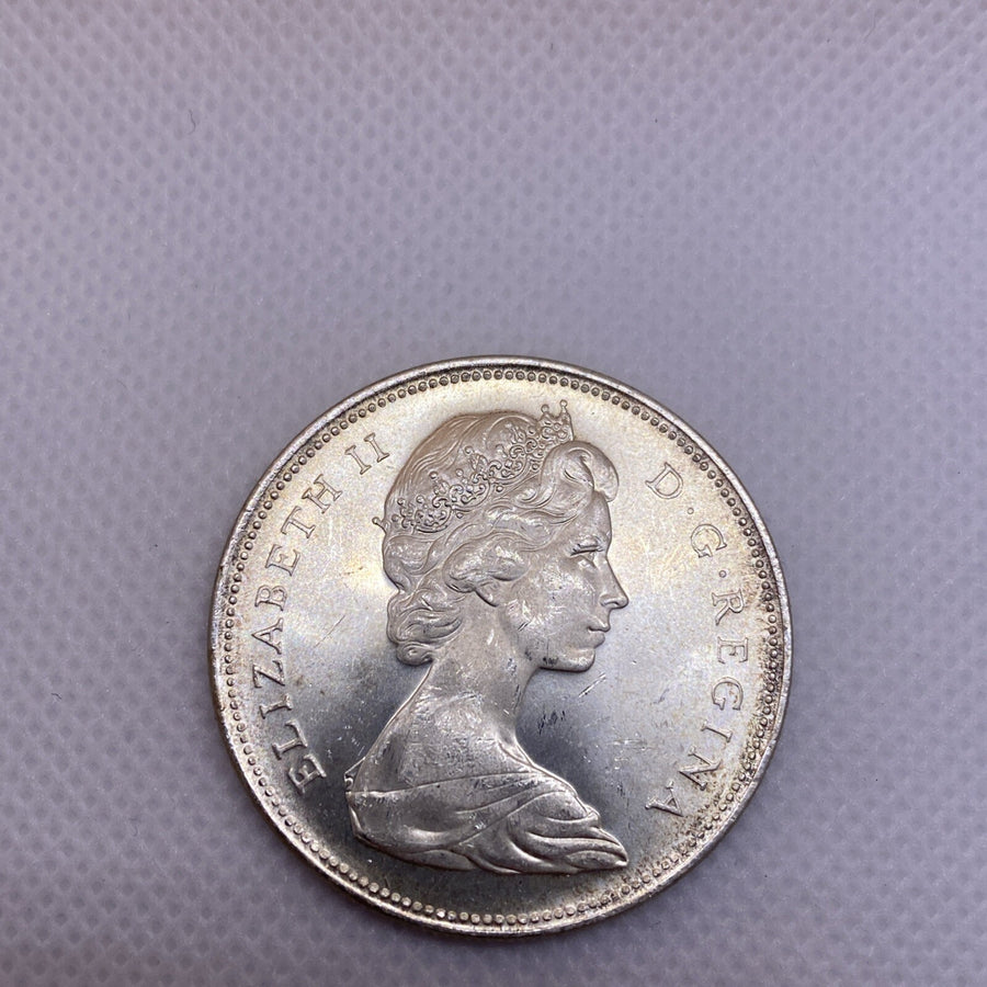 1965 Canada Silver Dollar Uncirculated Beautiful Silver Coin #2698-10