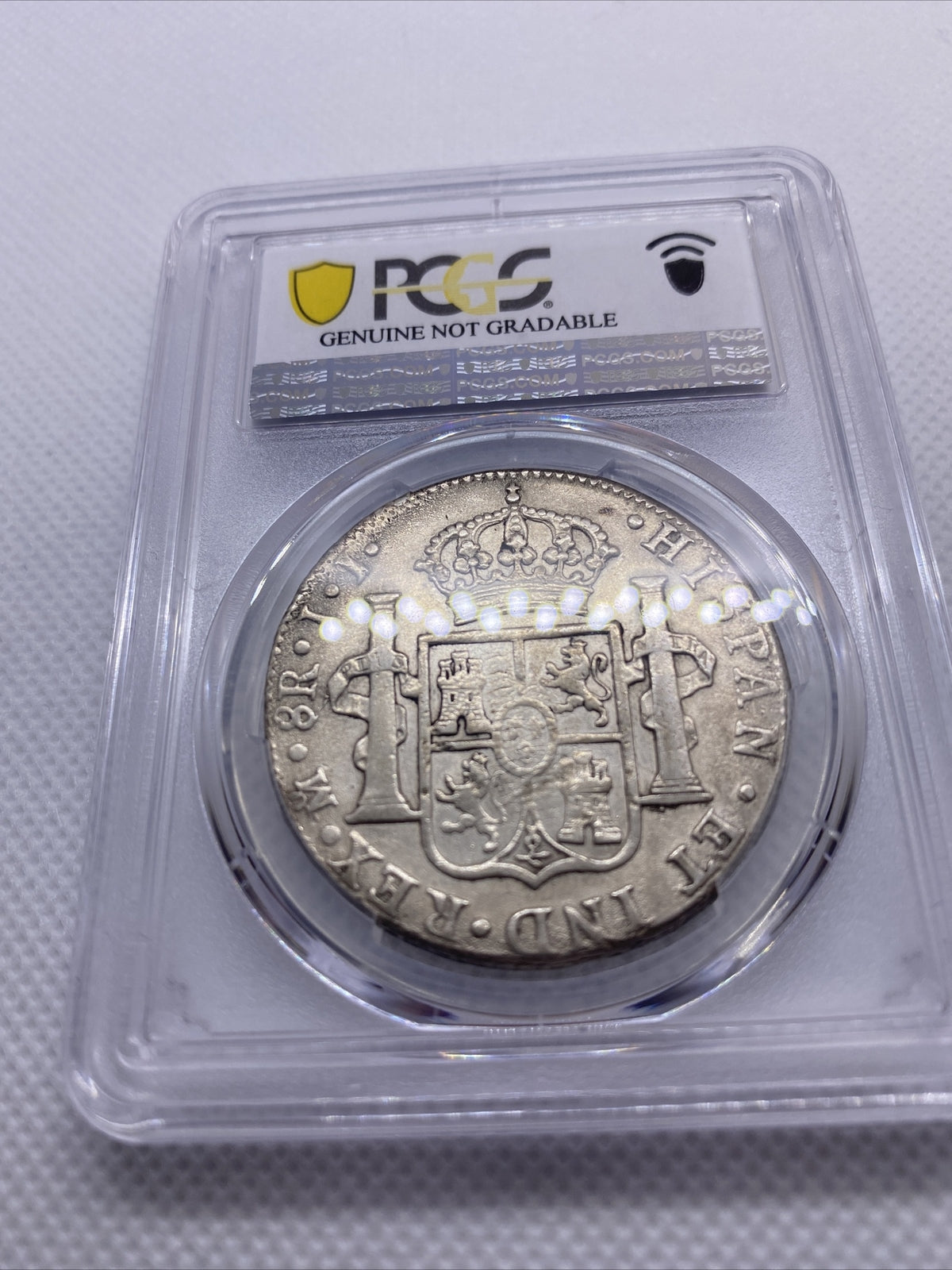 1821 Mo JJ Mexico 8 Reales Silver Ferdinand VII Calico-1337 PCGS VF Det #7949