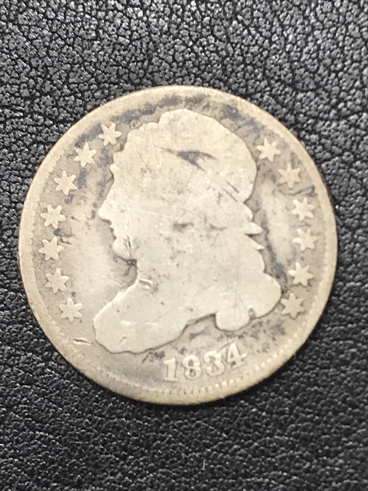 1834 Capped Bust Dime Silver 10c Coin JR-1 R-1 #12496