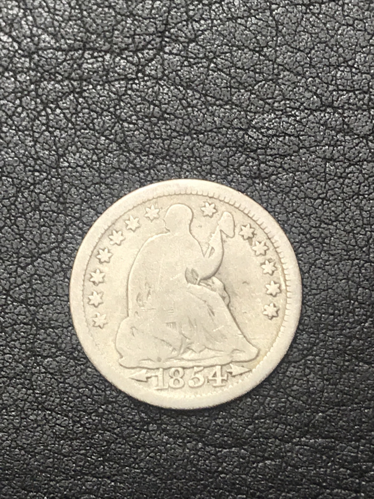 1854 Seated Liberty Half Dime with Arrows H10 5c Silver Coin #3443