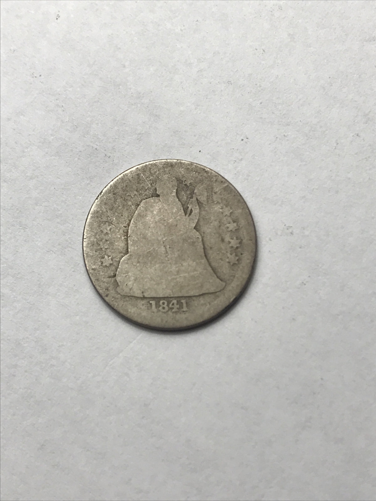 1841 Seated Liberty Silver Dime #LX654