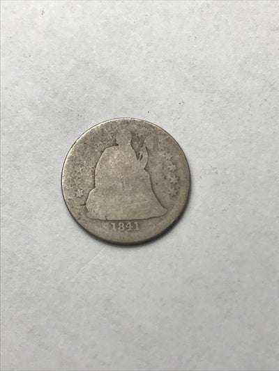1841 Seated Liberty Silver Dime #LX654