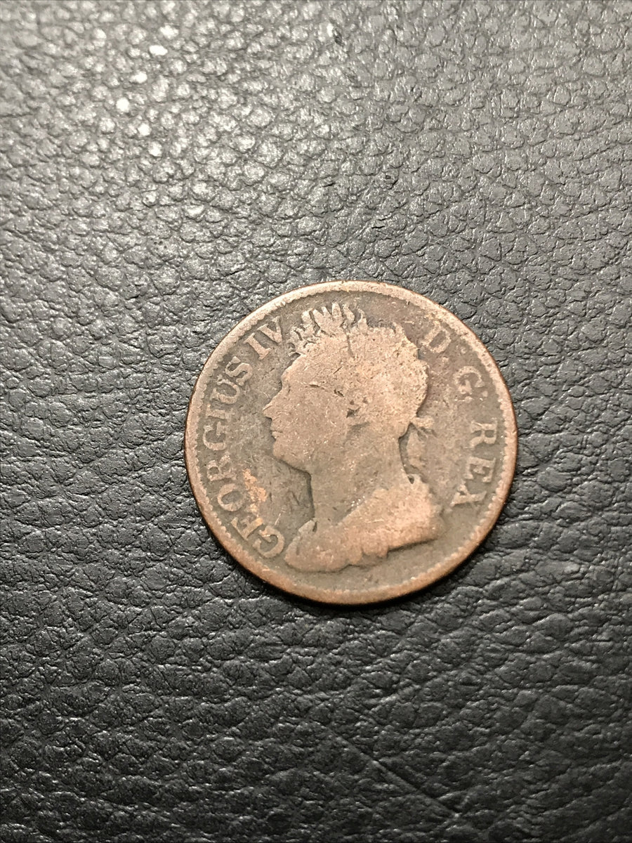 1822 Farthing Great Britain Gerogius IV Coin #1822-9458