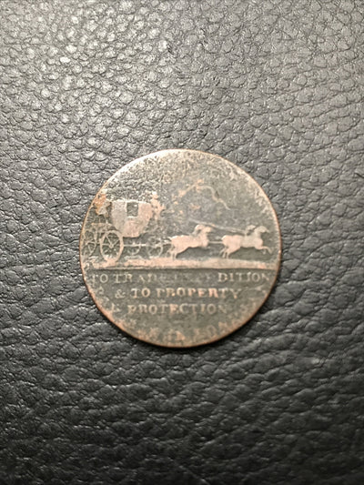 Halfpenny Mail Coach Series For the Establishment of Mail Coaches RARE #Mail-1