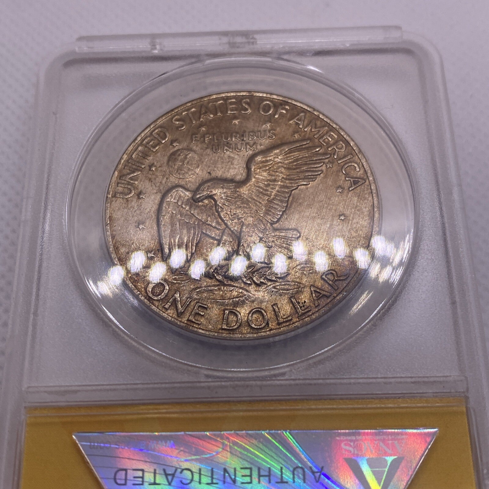 1972 Eisenhower IKE Dollar Type 2  ANACS AU58 Key-Date RARE #438