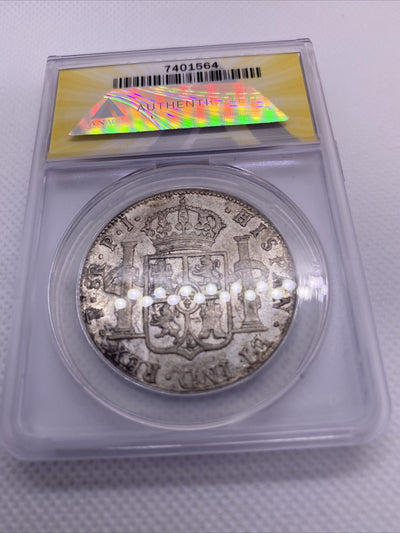 1817 PTS Bolivia 8 Reales 8R Anacs AU53 Details Silver Coin Colonial Rare #564