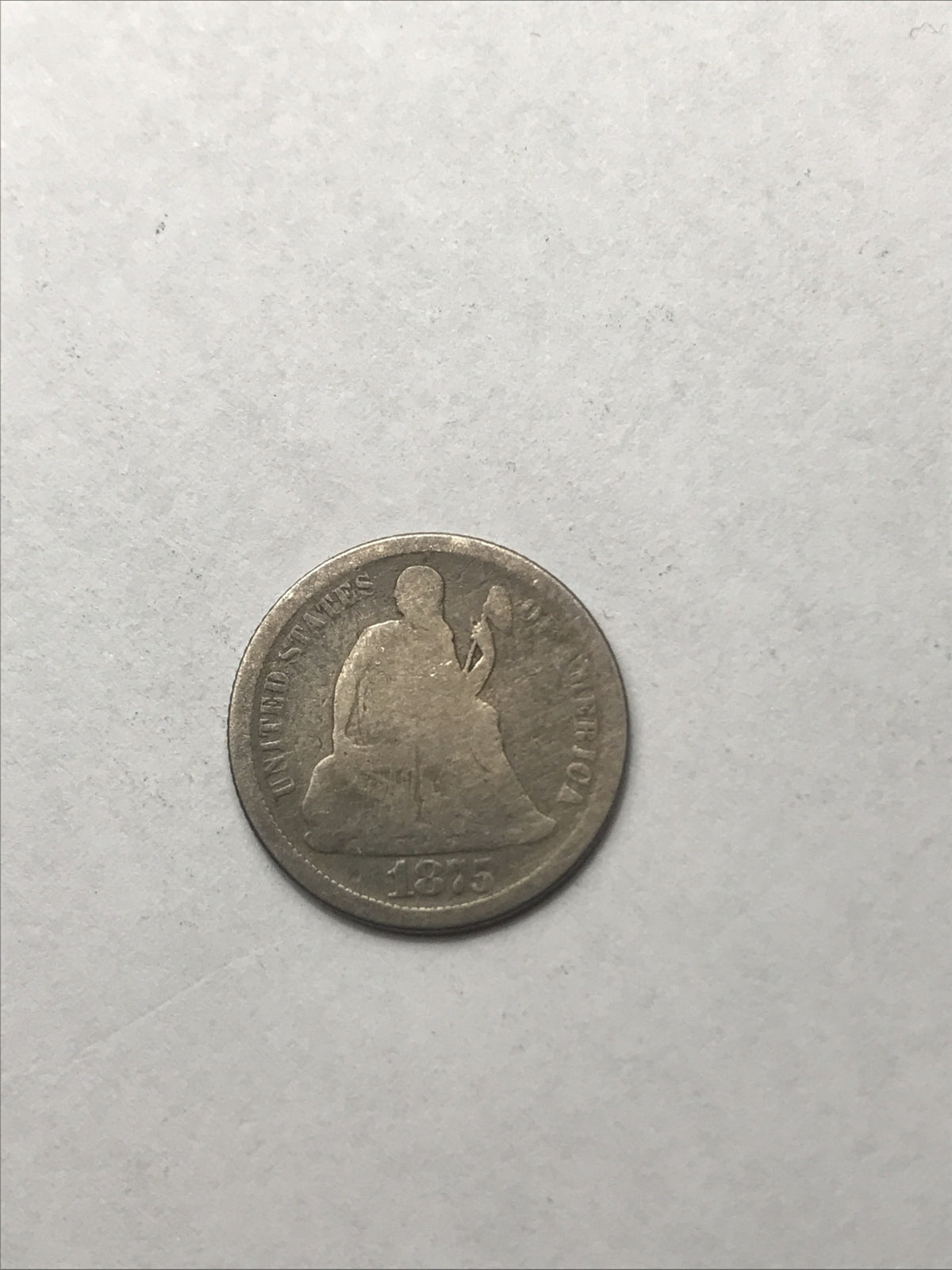 1875 S Seated Liberty Dime 10c Great Coin #EYY948